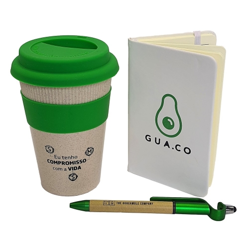 Kit Caderno + Sacola + Caneta - GUA.CO-NP001