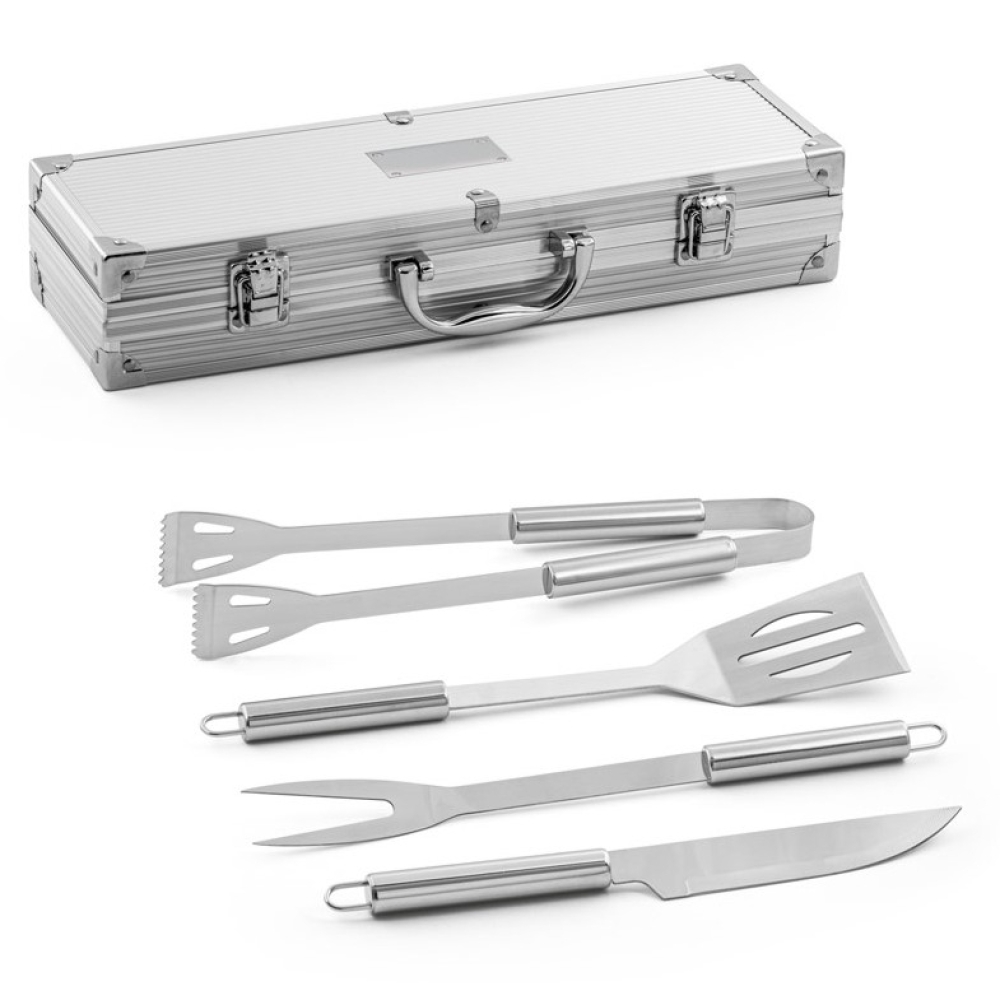 ANNATTO. Kit churrasco em estojo de alumínio