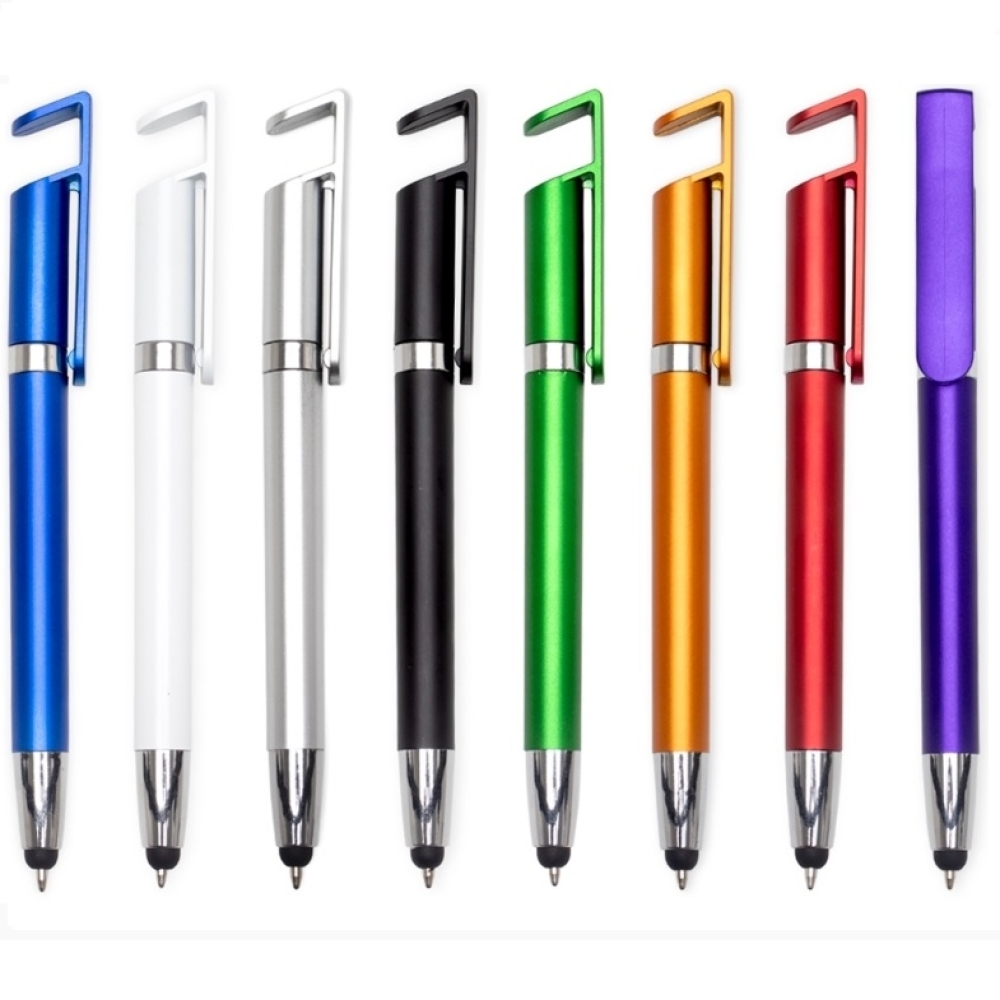 Caneta Plástica Touch com Suporte