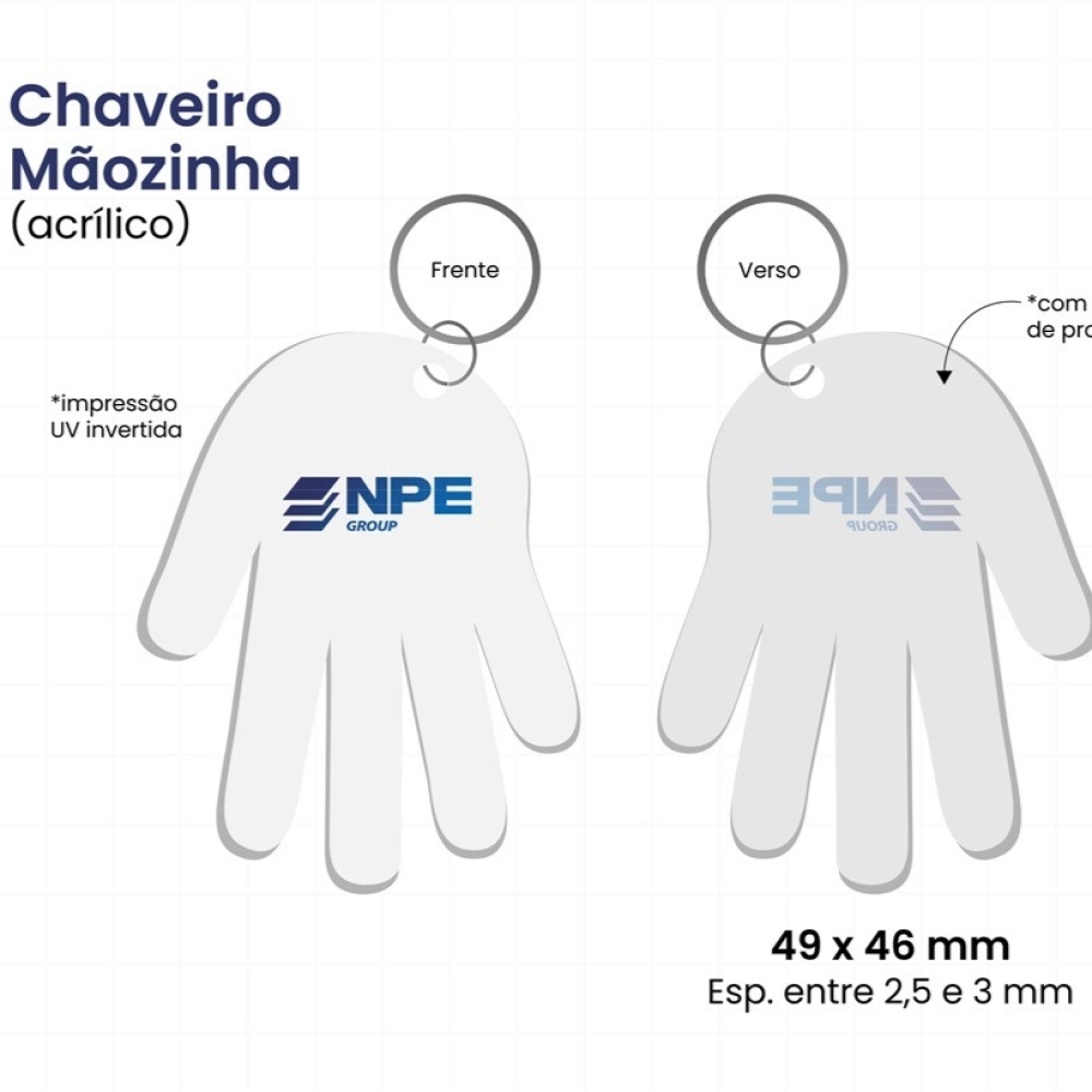 Chaveiro em acrilico-Chaveiro em acrilico