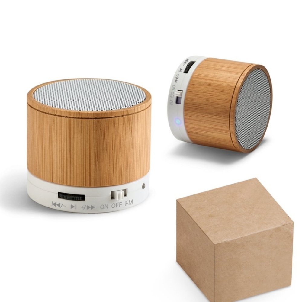 GLASHOW ECO. Caixa de som em bambu com microfone