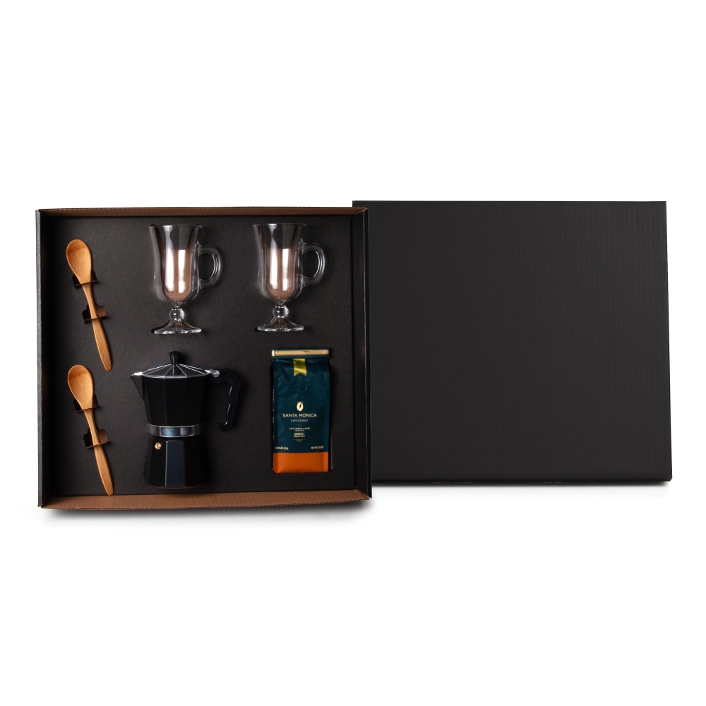 KIT SANTA MONICA PARA CAFÉ COM CAFETEIRA ITALIANA E CANECAS-KT-9062P