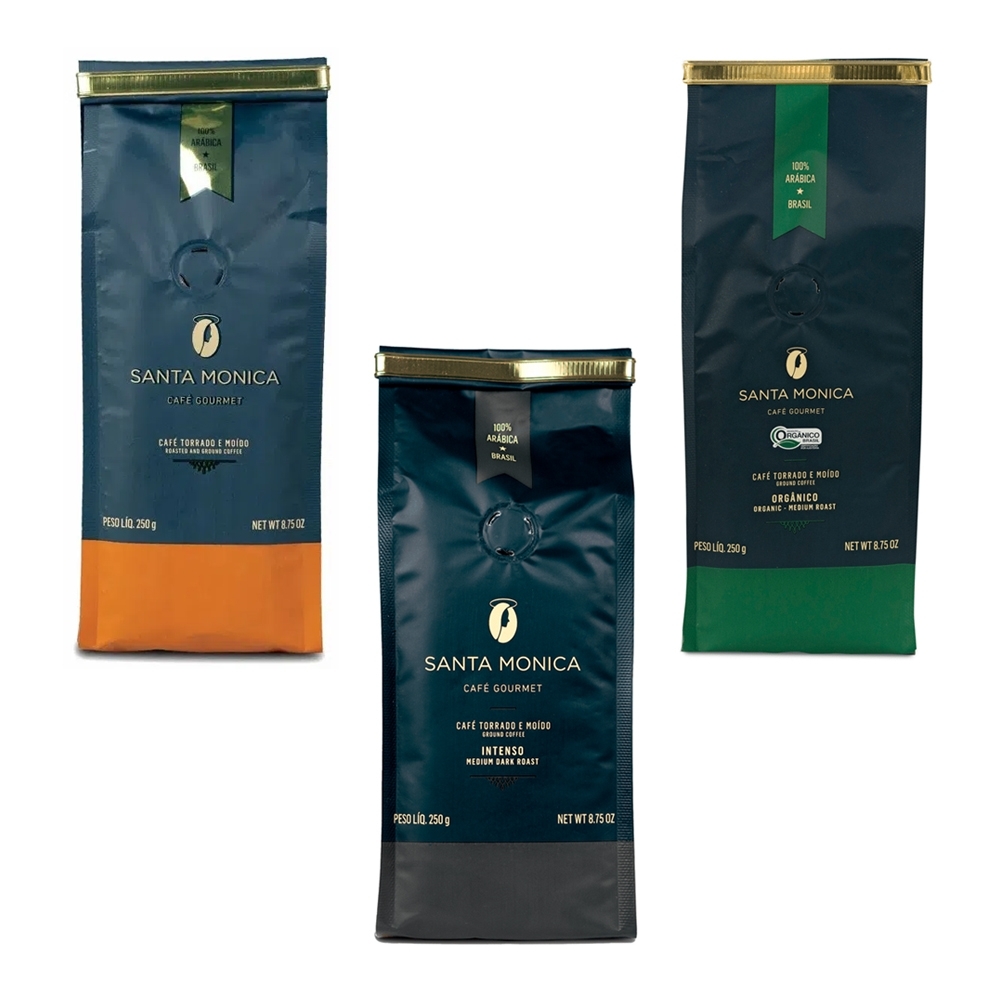 KIT SANTA MONICA PARA CAFÉ COM CAFETEIRA ITALIANA PREMIUM